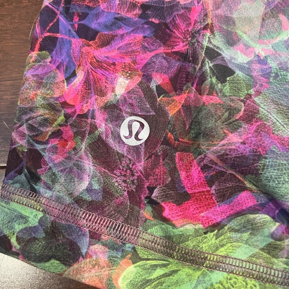 lululemon wunder train high rise shorts 6in size 8 vivid floral tone multi - Picture 13 of 14